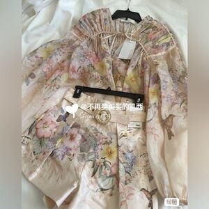 Floral Blouse and Shorts Set